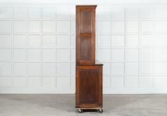 Large 19thC English Oak Glazed Housekeepers Cabinet - 3228947