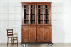 Large 19thC English Oak Glazed Housekeepers Cupboard - 3516298
