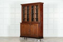 Large 19thC English Oak Glazed Housekeepers Cupboard - 3516299
