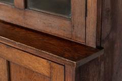 Large 19thC English Oak Glazed Housekeepers Cupboard - 3516304