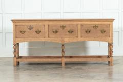 Large 19thC English Oak Potboard Dresser Base - 3456674