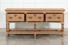 Large 19thC English Oak Potboard Dresser Base - 3456681