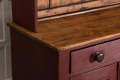 Large 19thC English Painted Pine Dresser - 4394191