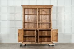 Large 19thC English Pine Bookcase Dresser - 3410121