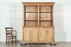 Large 19thC English Pine Bookcase Dresser - 3410123