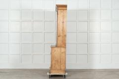Large 19thC English Pine Bookcase Dresser - 3410126
