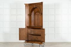 Large 19thC English Pine Corner Cupboard - 3516355