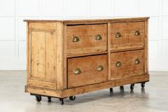 Large 19thC English Pine Counter Drawers - 3598729