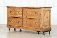 Large 19thC English Pine Counter Drawers - 3598731