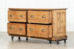 Large 19thC English Pine Counter Drawers - 3598732