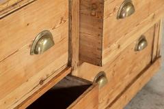 Large 19thC English Pine Counter Drawers - 3598737