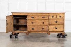 Large 19thC English Pine Dresser Base - 4270724