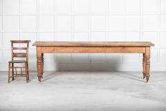 Large 19thC English Pine Farmhouse Table - 2673917