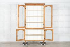 Large 19thC English Pine Glazed Cabinet - 3949474