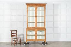 Large 19thC English Pine Glazed Cabinet - 3949476