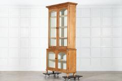 Large 19thC English Pine Glazed Cabinet - 3949477