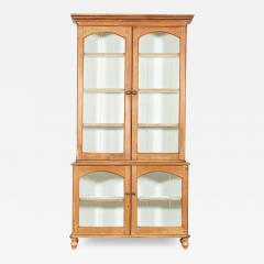 Large 19thC English Pine Glazed Cabinet - 3952220