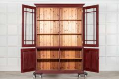 Large 19thC English Pine Glazed Dresser Bookcase - 4435718