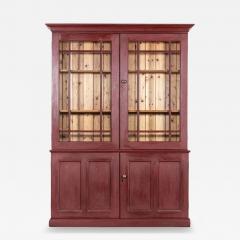 Large 19thC English Pine Glazed Dresser Bookcase - 4435752