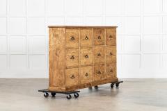 Large 19thC English Pine Haberdashery Drawers - 4270628