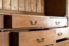 Large 19thC English Pine Linen Press Chest - 3104926