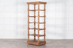 Large 19thC English Pine Pantry Etagere Shelves on Castors - 2960563