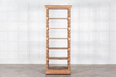 Large 19thC English Pine Pantry Etagere Shelves on Castors - 2960565