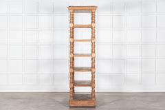 Large 19thC English Pine Pantry Etagere Shelves on Castors - 2960569