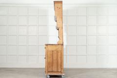 Large 19thC English Pine Waterfall Dresser - 3647359