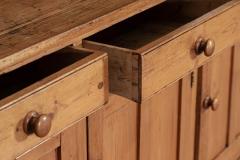 Large 19thC English Pine Waterfall Dresser - 3647361
