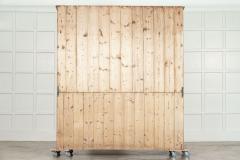 Large 19thC English Pine Waterfall Dresser - 3647363