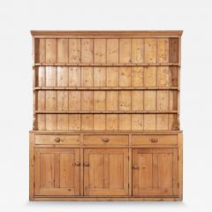 Large 19thC English Pine Waterfall Dresser - 3648463