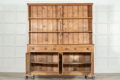 Large 19thC English Pine Waterfall Dresser - 3686035