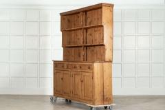 Large 19thC English Pine Waterfall Dresser - 3686038