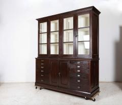 Large 19thC English Specimen Display Cabinet Bookcase - 2544677