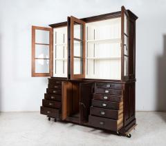 Large 19thC English Specimen Display Cabinet Bookcase - 2544678