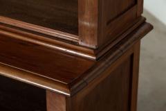 Large 19thC English Walnut Birch Bookcase - 3083627