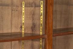 Large 19thC English Walnut Birch Bookcase - 3083628
