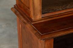 Large 19thC English Walnut Birch Bookcase - 3083629