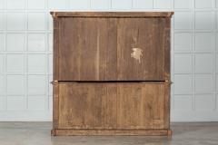 Large 19thC English Walnut Birch Bookcase - 3083633