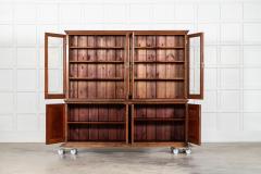 Large 19thC English Walnut Glazed Bookcase - 4210712