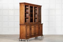 Large 19thC English Walnut Glazed Bookcase - 4210713