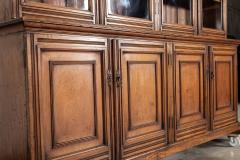 Large 19thC English Walnut Glazed Bookcase - 4210720