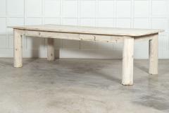 Large 19thC French Bleached Pine Farmhouse Table - 3220105