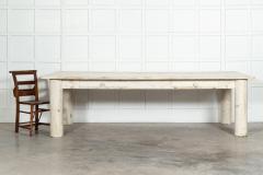 Large 19thC French Bleached Pine Farmhouse Table - 3220107