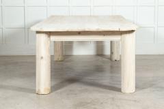 Large 19thC French Bleached Pine Farmhouse Table - 3220110