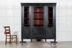 Large 19thC French Ebonised Mahogany Glazed Vitrine Bookcase Armoire - 4026042