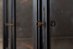 Large 19thC French Ebonised Mahogany Glazed Vitrine Bookcase Armoire - 4026046