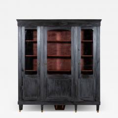 Large 19thC French Ebonised Mahogany Glazed Vitrine Bookcase Armoire - 4029072