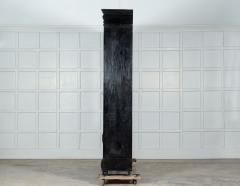 Large 19thC French Ebonised Oak Glazed Bookcase Cabinet - 3094566